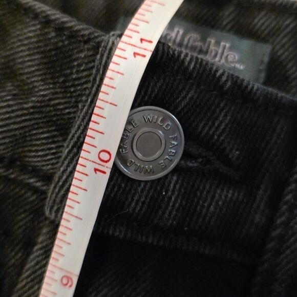 New Wild Fable Women's Size 2 Black High Waist Distressed Jean Shorts Button Fly - Picture 6 of 8